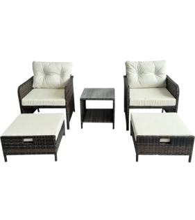 Набор мебели из ротанга, 5 предметов, коричневый, GM-M79